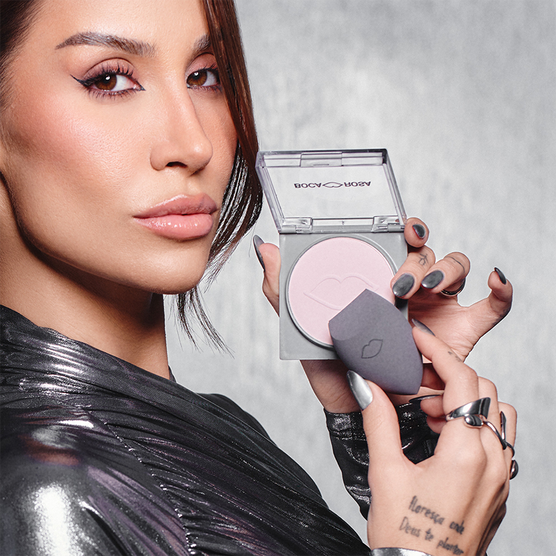 KIT ESPONJA E PÓ TRANSLÚCIDO BOCA ROSA